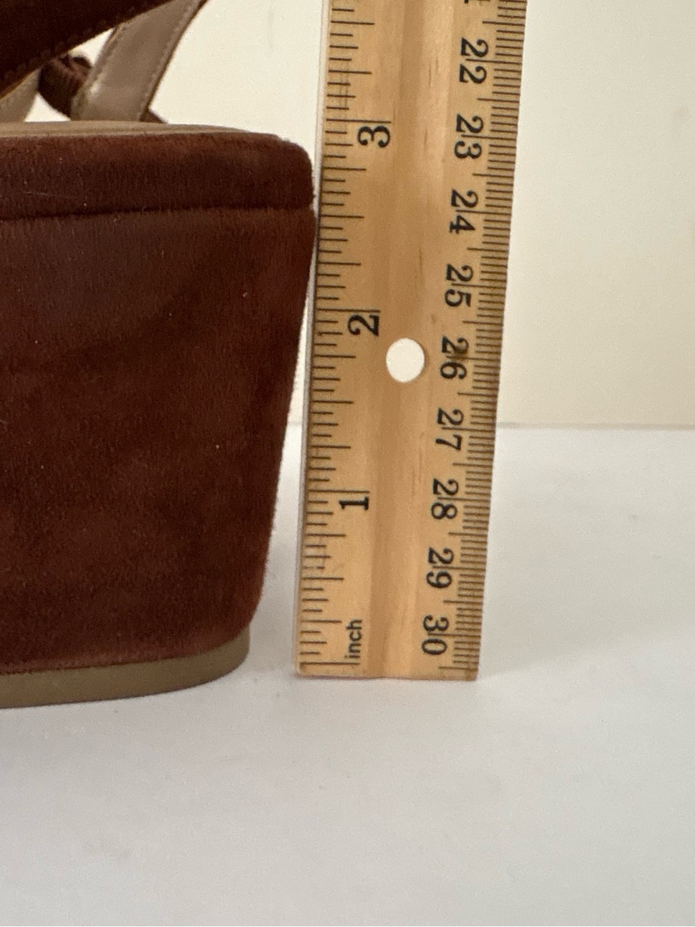 Giani Bernini Jayleen Platform Wedge Brown Suede Sandals 9 - Picture 15 of 16